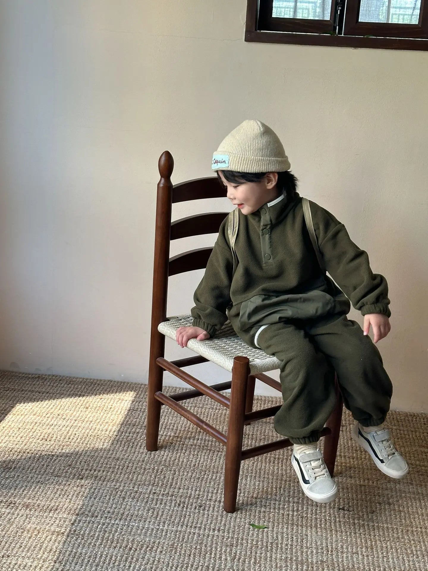 2025 Winter New Children Polar Fleece Sweatshirt Set Boys Girls Plus Velvet Thick Warm 2pcs Suit Kids Casual Sports Outfits