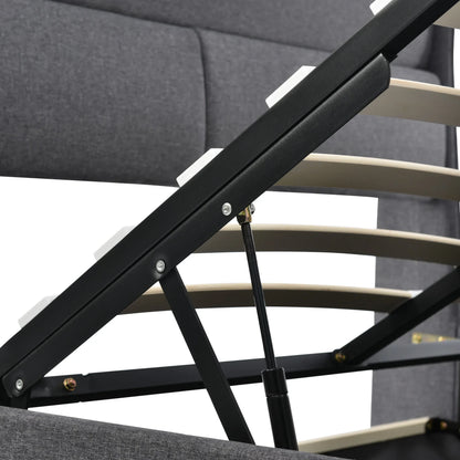 Vsoga 160x200 cm gepolstertes Doppelbett, verstellbare Kopfstütze, Leinen material, Lattenrost, Teen-Bett, 140x200 cm, 180x200 cm