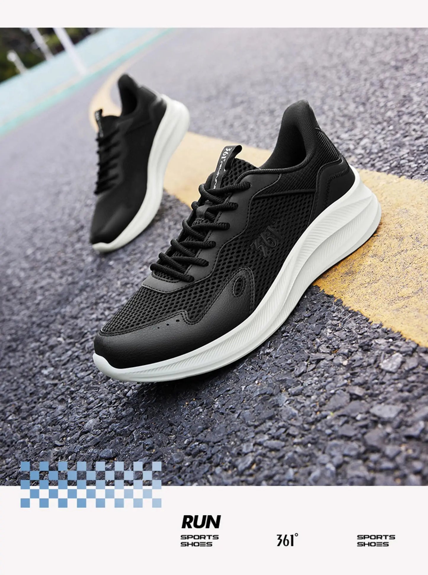 361 Degrees Men Running Shoes Wear-resistant Comfortable Soft Supportive Jogging Lightweight Breathable Male Sneakers 672422252.