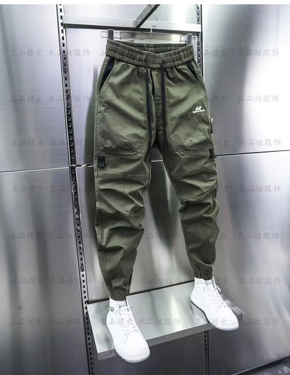 Multi-Pocket Cargo Hosen Einfarbig Casual Harem Bleistift Hosen Outdoor Jogging Jogginghose Luxus Marke männer Kleidung