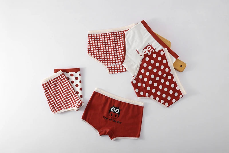 3Pcs/lot Kids Panties 7 Collections Chirdren's Underwear Lovely Girls Briefs Floral Grid Cute Pants Baby Dots Cotton Underpants.