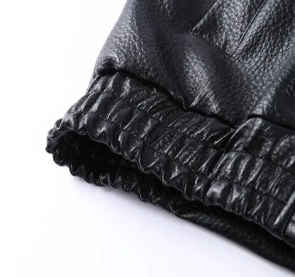 Street PU Leather Loose Jacket Women Fashion Solid Full Sleeve Stand Collar Single Breasted Coats Female 2025 Autumn Lady Coat.