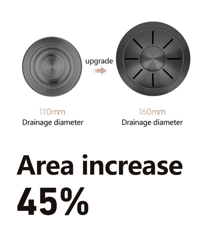 ASRAS large kitchen stainless steel nano sink with built-in waterfall faucet and large drainage outlet design