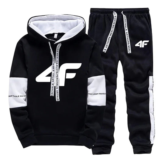 Sport Hot Sale Herren-Trainingsanzug mit Kapuze, langen Ärmeln, lässige einteilige Sweatshirts und tägliche Jogginghosen, bequemes Outdoor-Joggen