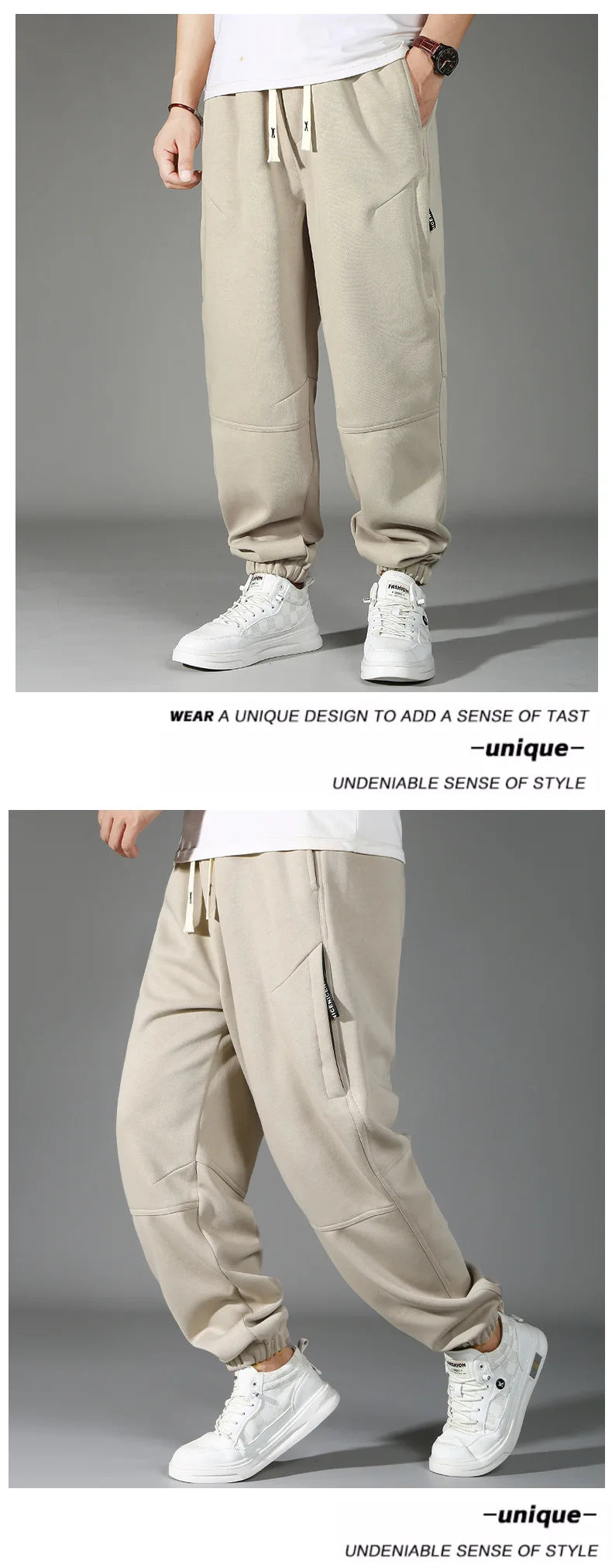 Extra Big Size Men's Pants Elastic Waist Loose Fit Jogger Male Spring Plus Large Sweatpant Fat 12XL Baggy Sport Trouser 10XL 9XL.