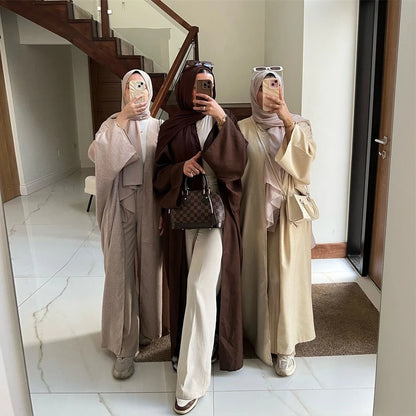 Ähnliche Baumwolle Leinen Batwing Kimono Abaya Dubai Islam Muslimischen Kleid Für Frauen Kebaya Kaftan Robe Musulmane Kaftan Marocain Femme