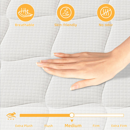 SKSBTF Memory-Schaum-Matratze, 25 cm dick, Taschenfederkernmatratze, Hybrid, atmungsaktiv, Anti-Milben, geräuschlos, Erwachsene, Schlafzonenunterstützung