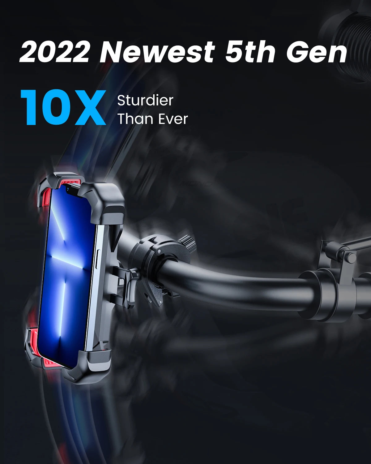 Joyroom Universal Bike Phone Holder 360° View Bicycle Phone Holder for 4.7-7 inch Mobile Phone Stand Shockproof Bracket GPS Clip.