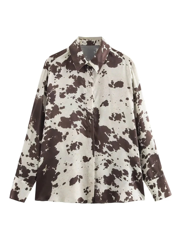 MUJER Print Satin Long Skirts for Women High Waist Midi Skirt Woman Spring Belt Women's Skirt Cylinder Vintage Women Skirt Sets.