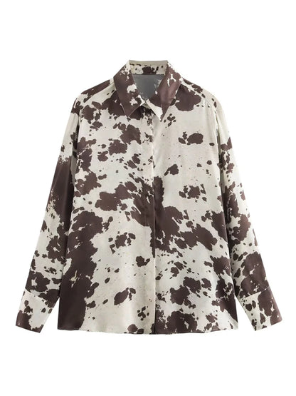 MUJER Print Satin Long Skirts for Women High Waist Midi Skirt Woman Spring Belt Women's Skirt Cylinder Vintage Women Skirt Sets.