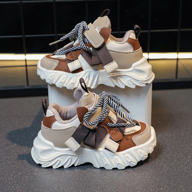 Kids Sport Chunky Shoes Mesh Breathable Casual Girls Sneakers children boy Shoes.