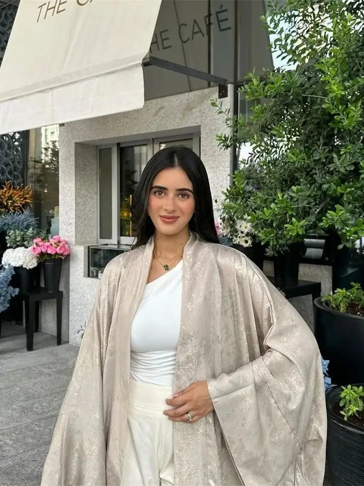Ramadan Eid Open Dubai Luxury Abaya Damen Modest Kimono Coat 2025 Muslim for Women Islam Clothing Kebaya Robe Femme Musulmane.