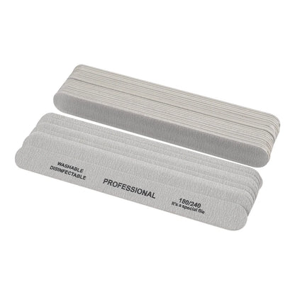 10pcs/lot Sandpaper Nail File for gel nails 180/240 Professional Manicure Buffer Pedicure Double-sided set de limas Nail Tools.