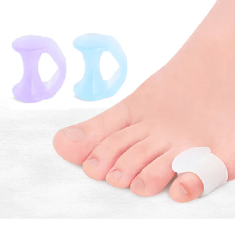 2pcs=1pair Separator Finger Feet Care Protector Silicone Toe Orthopedic Products Bunion Corrector Hallux Valgus For Pedicure.