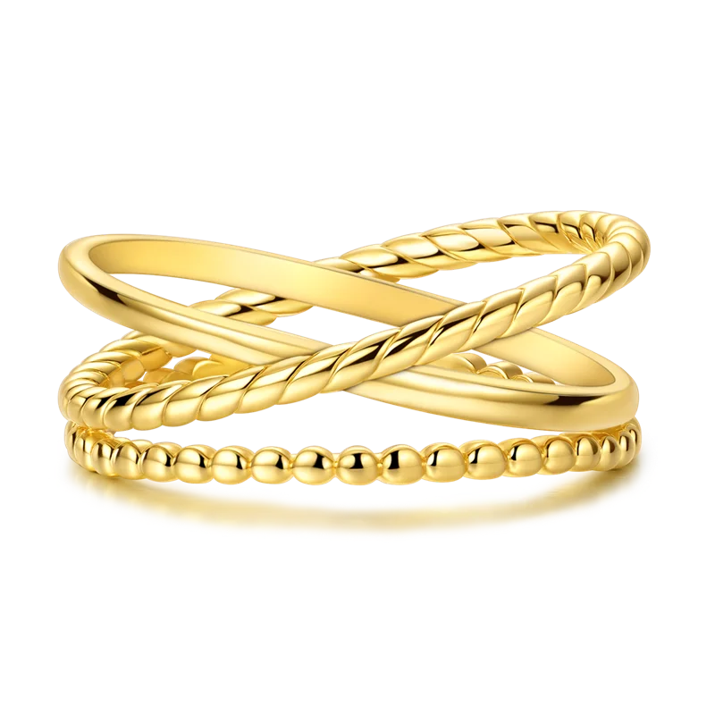 925 Sterling Silver Rings Gold Color Sparking Popular LOVE Wedding Ring Certified Women Engagement Jewelry Anniversary Gifts.