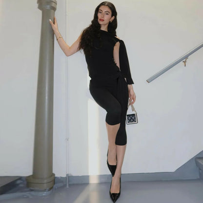 Tossy White Shorts 2 Piece-Set Female See-Through Slim Pleated Fashion Cropped Top And High Waist Shorts Sets Women's Outfits