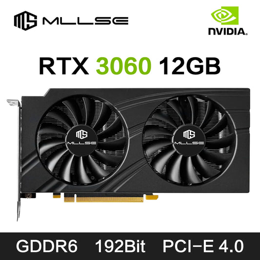 MLLSE RTX 3060 12GB Graphics Card GDDR6 192Bit PCI Express 4.0 ×16 8Pin NVIDIA GPU Rtx 3060 Gaming Video Card Placa De Video.