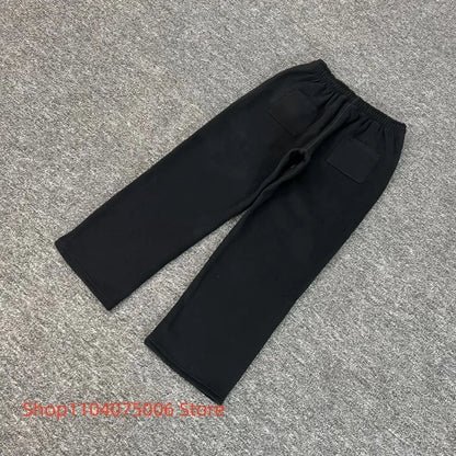 Pepe Studio Fleece-Lined Elastic Waist Jogger Pants Winter Warm Soft Loose Fit Sweatpants with Drawstring for Women Men.