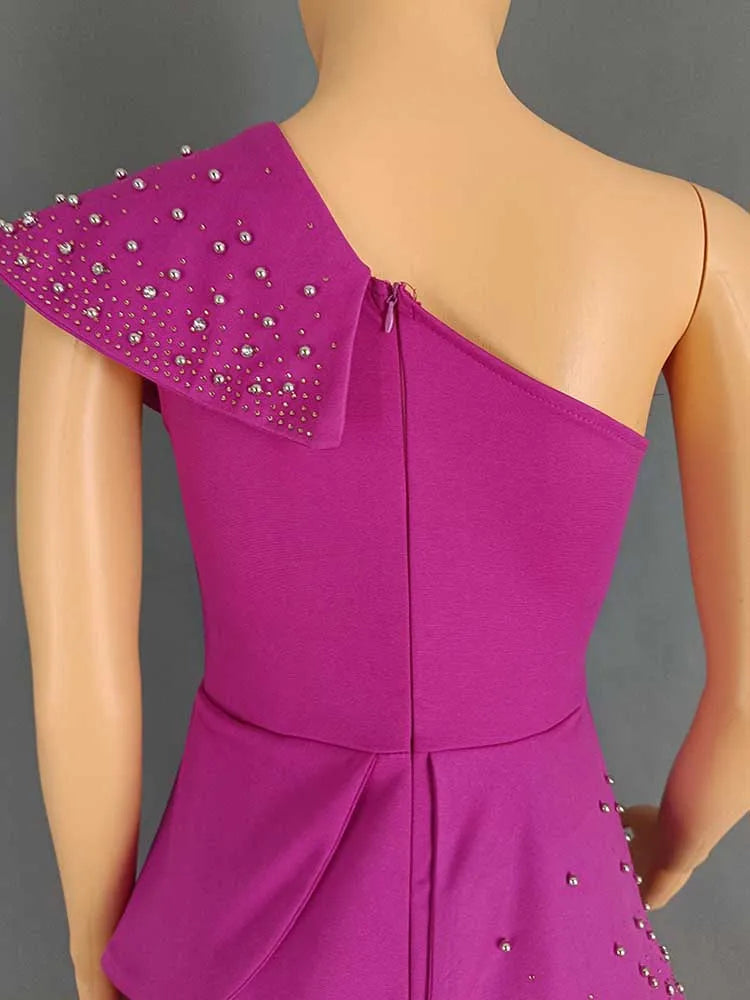 High Waist Strapless Jumpsuit Rivet Collar Lady Evening and Party Tube Top Jumpsuit for Women Elegant Sexy Birthday Jumpsuit.