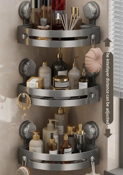 Waschraum-Saugnapf ohne Stanzen, dreieckiges Lagerregal, Badezimmer, Toilette, Ecke, Handtuch, Duschgel, Lagerregal