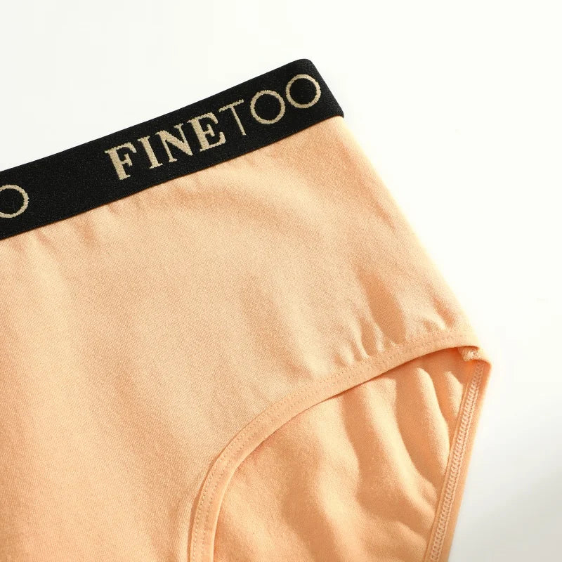 Finetoo 6Pcs/Set Women's Seamless Cotton Briefs Women Plus SizePanties Breathable Underwear Female Low Waist Soft Lingerie S-XXL
