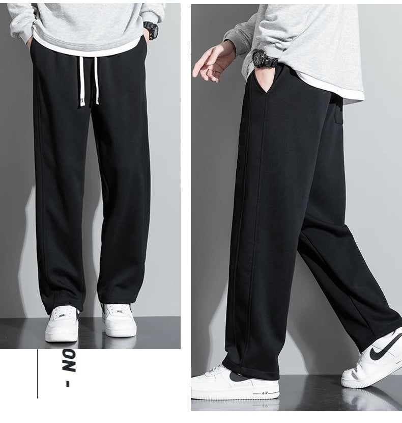 Extra Long leg Length Men's Tall Pants Elastic Waist Sweatpant Male Black Stretch Sport Jogger Trouser 190 Cm 195 107 115 200cm