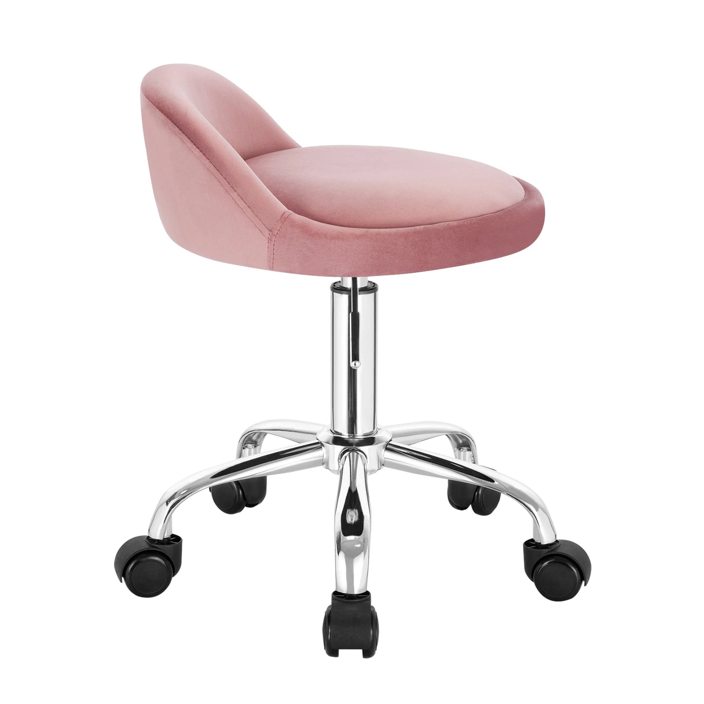 WOLTU Drehbarer Bürostuhl mit Rollen, höhenverstellbarer Computerstuhl mit niedriger Rückenlehne, Arbeitsrolle, Rocker-Schminkhocker