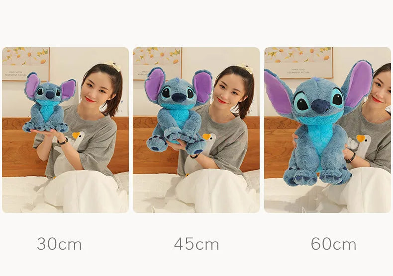 Disney Stitch Angel Stuffed Plush Toy Kawaii Lilo & Stitch Cartoon Plush Doll Stress Relief Pillow Comforting Toy for kids Gifts.
