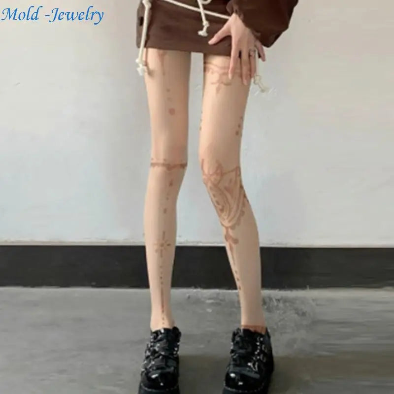 69HB Women Butterfly Stripe Pantyhose JK Sweet Thin Silky Tights Stockings.