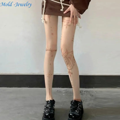 69HB Women Butterfly Stripe Pantyhose JK Sweet Thin Silky Tights Stockings.