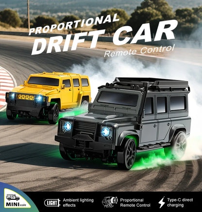 2.4G 4WD 1:64 RC Car High speed Tabletop Remote Control Car Mini Off-Road Climbing Car Mini GTR Racing Desktop Car Children Gift.