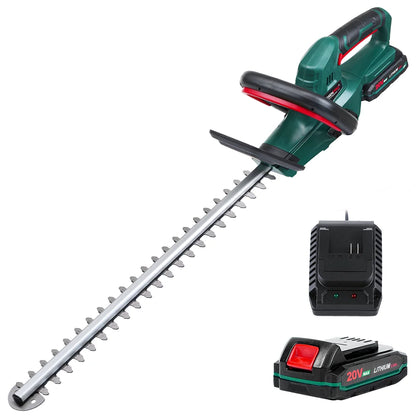 20 V Akku-Heckenschere, Gartenschere, Gartenwerkzeug-Set, 2,0 Ah Akku, Schnittlänge 520 mm, Zahnabstand 15 mm, POSENPRO