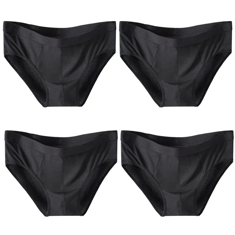 4pcs Mens Sexy Briefs Teenager Sport Underwears Plus Size Fat Men's Underpant Panties Students Breathable Fashion Casual Panties.