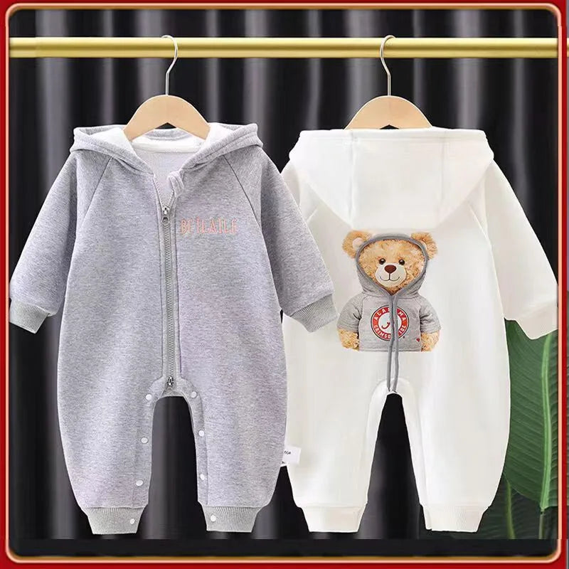 Baby Frühling und Herbst Overall Jungen Mädchen Langarm Baby kleidung Neugeborene 0 bis 18m feste Stram pler Kleinkind Kleidung Baby insgesamt.