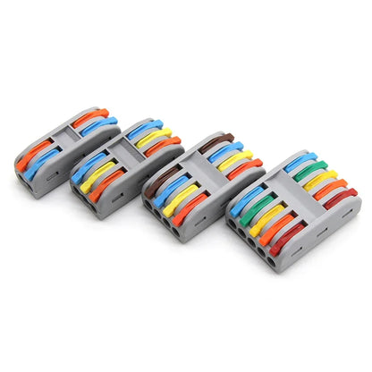 1~100pcs Quick Wire Connectors Universal Compact Splicing Wiring Cable Connection 0.08-4.0mm2 Push-in Conductor Terminal.