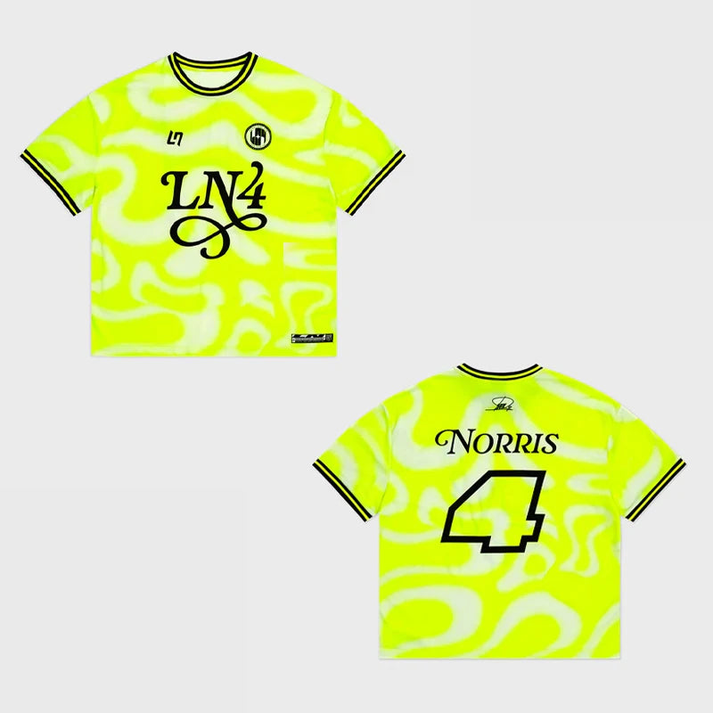2025 new LN4 grandstand'25 Jersey Lando Norris extreme sports breathable quick drying short sleeved sweatshirt.