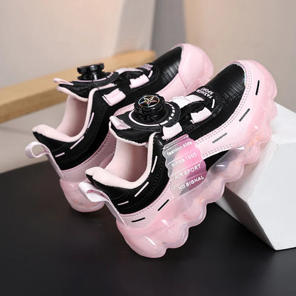New Anti-skid Leather Kids Sneakers for 5-16Years Girls Casual Walking Footwear Non Slip Children Boys Sport Running Sneaker.