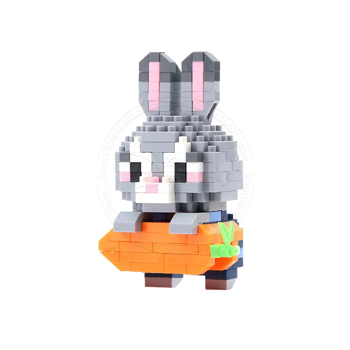 Stitch Disney Princess Elsa LinaBell Building Blocks Mickey Mouse Duck Mini Action Figures Blocks Assemble Toys Brick Kids Gifts