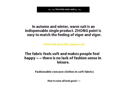 Korallen Samt Neue Warme Pyjamas Homewear Anzug Japanische und Koreanische frauen Herbst und Winter Verdickte Lose Pyjamas Homewear Anzug.