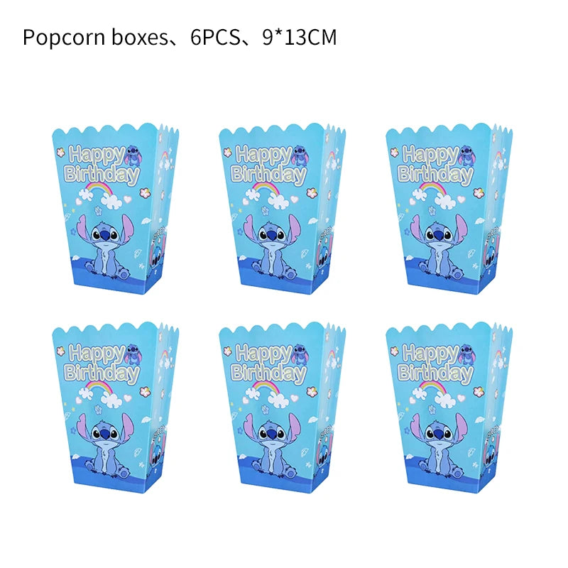 Stitch Party Supplies für Kinder Lilo und Stitch Geburtstag Party Dekorationen Luftballons Banner Tischdecke Hintergrund Geschirr