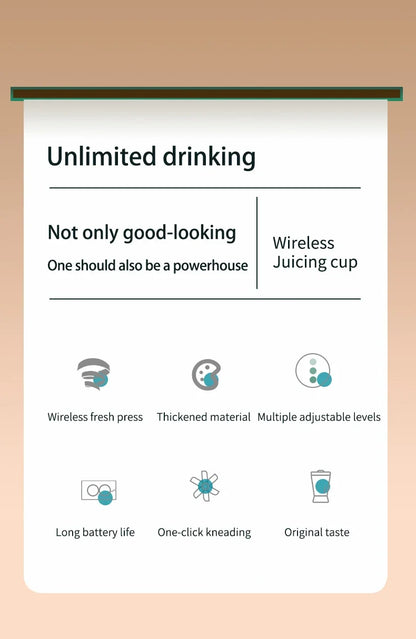 Electric Orange Juicer Portable 600ml Original Citrus Fruit Juice Extractor Lemon Squeezer Machine Smoothie Blender USB Charge.