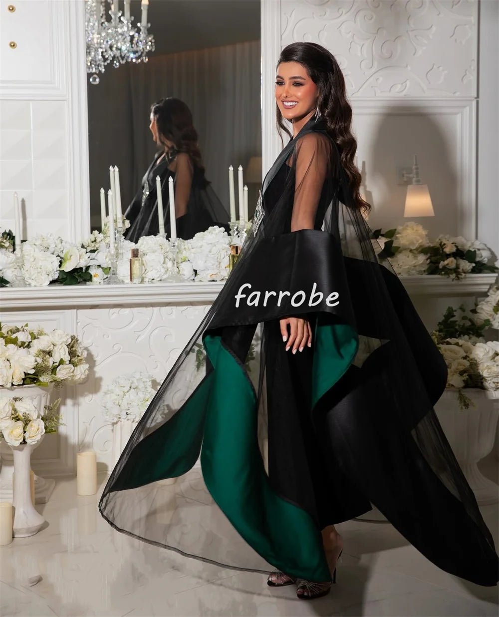 Maßgeschneiderte, modische Größen erhältlich, mit Falten, Perlen verziert, Pailletten, A-Linie, V-Ausschnitt, Midi-Kleider, maßgeschneiderte Kleider für besondere Anlässe, exquisit, formell.