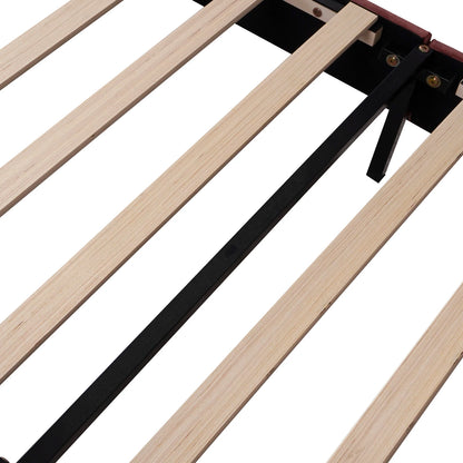 Rosahqnda Kinderbett Einzelbett Polsterbett 90x200cm Blumenkopfteil und Lattenrost aus Stoff für Mädchen ohne Matratze