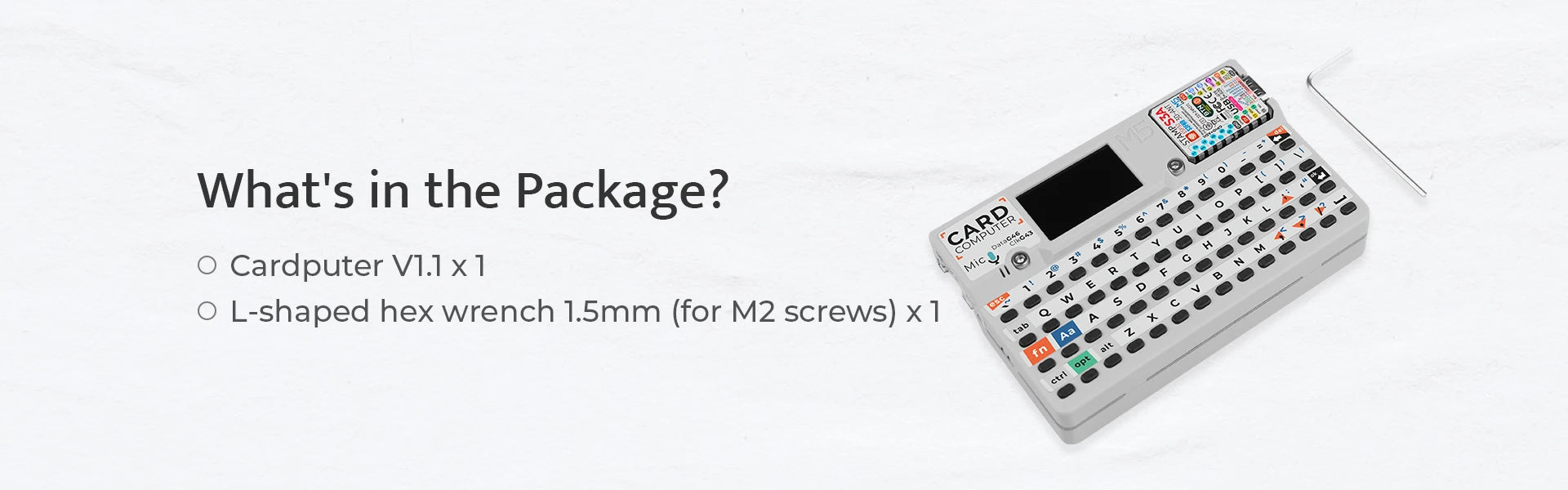 M55Stack Official Cardputer v1.1 with M5stampS3A  Board ESP32-S3 Portable Computer 1.14 Inch Screen 56Key Keyboard Card.