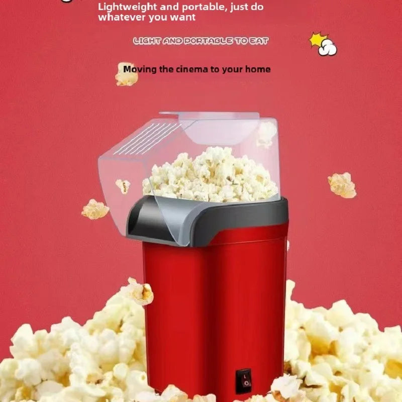 Electric Portable Popcorn Maker Fully Automatic Home Popcorn Popper Hot Air Popcorn Machine Healthy No Oil Mini Popcorn Maker.