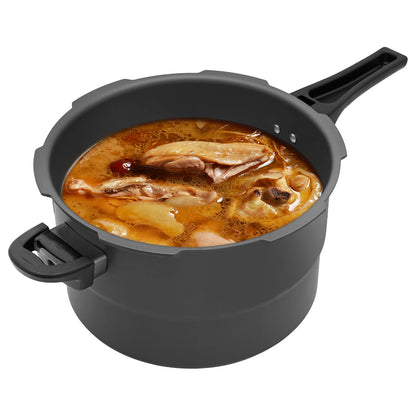 7L 24CM 80Kpa Ultra Wear-Resistant Medium Ratio Double Bottom Pressure Cooker Aluminum Alloy Pressure Cooker For Cooking Stewing