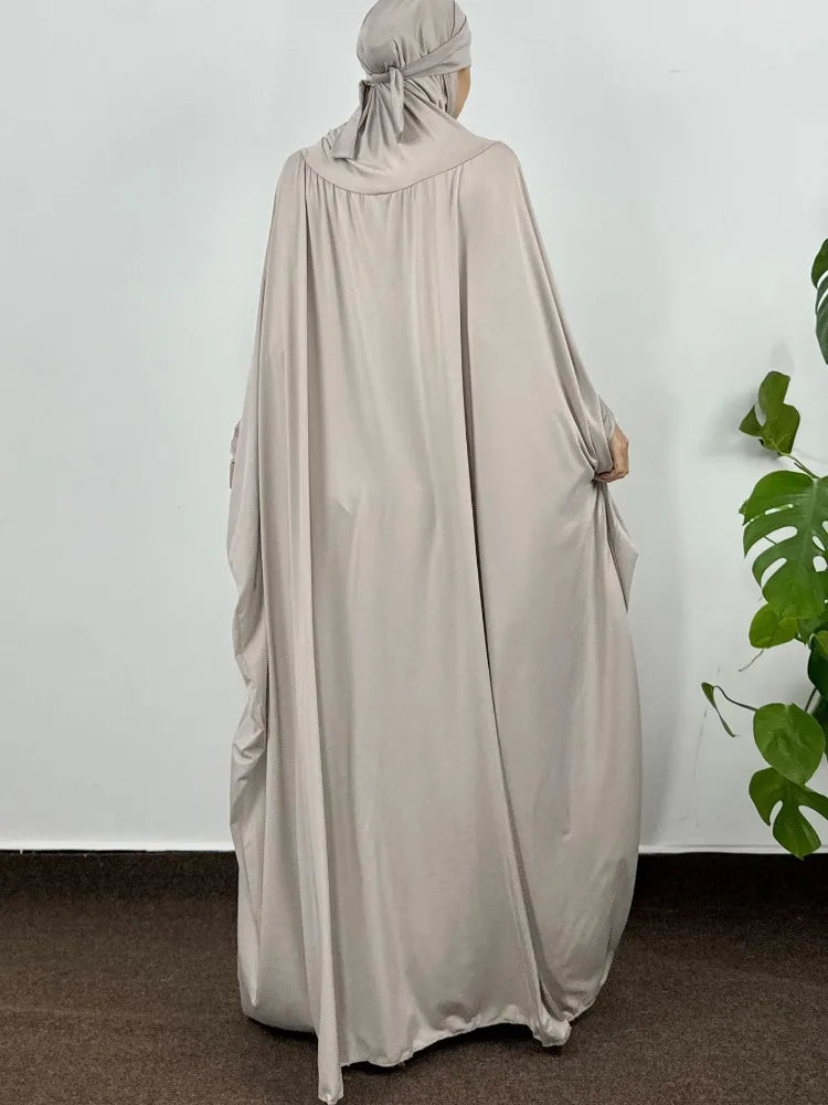 Islamic Abaya Modesty Ramadan Dress Muslim Abayas Hooded Long Sleeve One-piece Prayer Hijab Dress Women Jilbabs Turkish Kaftans.