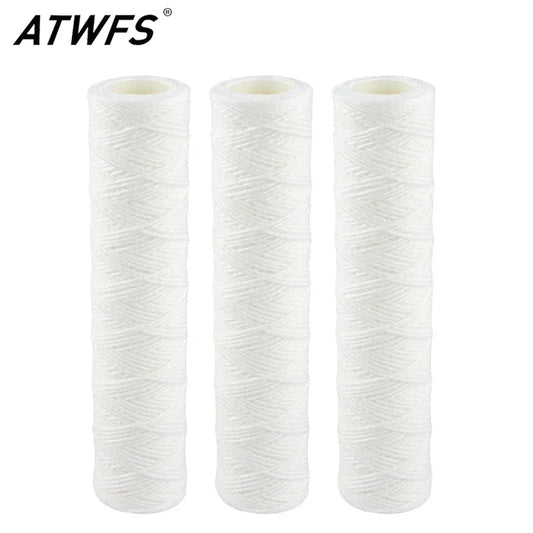 Water Purifier 3pcs x 10" String Wound Filter Cartridge 5micron PP Cotton Filter Sedmient Filter
