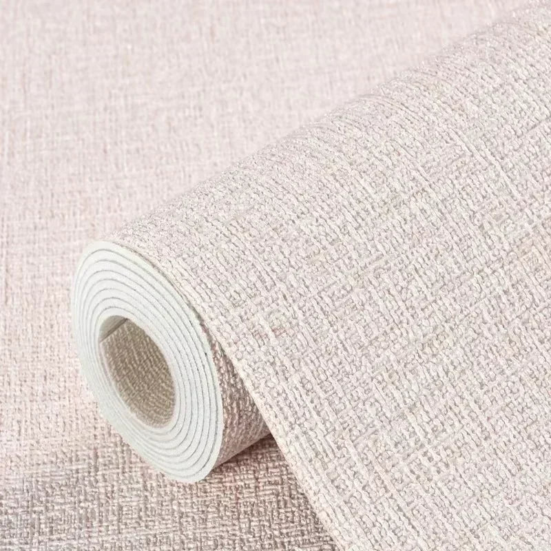 Leinen 3D verdickte Wandaufkleber selbstklebende feuchtigkeitsbeständige wasserdichte Tapete für Wohnzimmer Schlafzimmer Küche Dekor Tapete