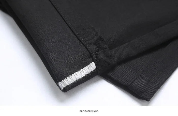 2024 neue 98% Baumwolle Casual Hosen Männer Kleidung der Klassischen Gerade Lose Hohe Taille Elastische Hose Männliche Marke Kleidung